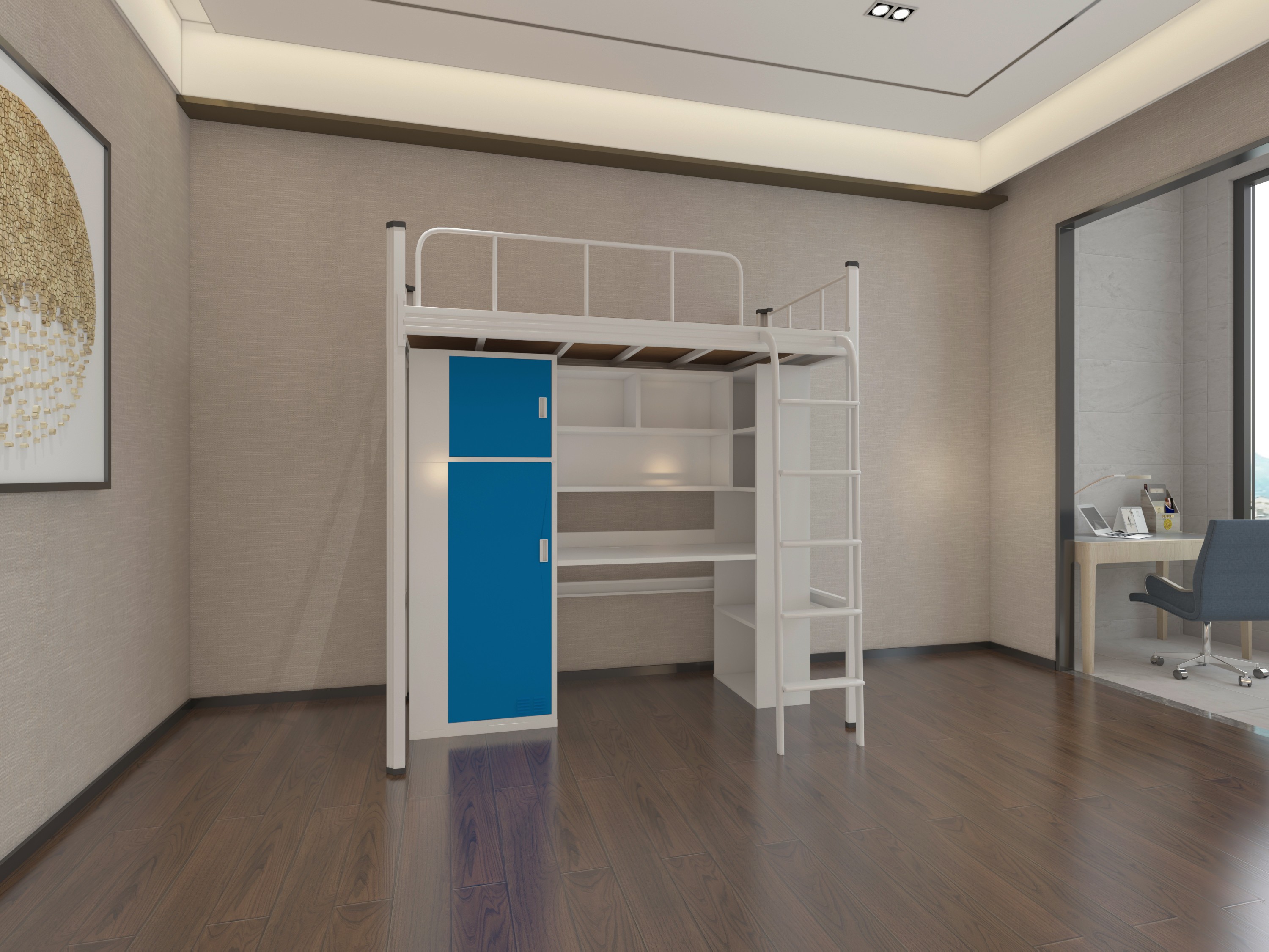 批發單體公寓床 帶柜子的公寓床定制