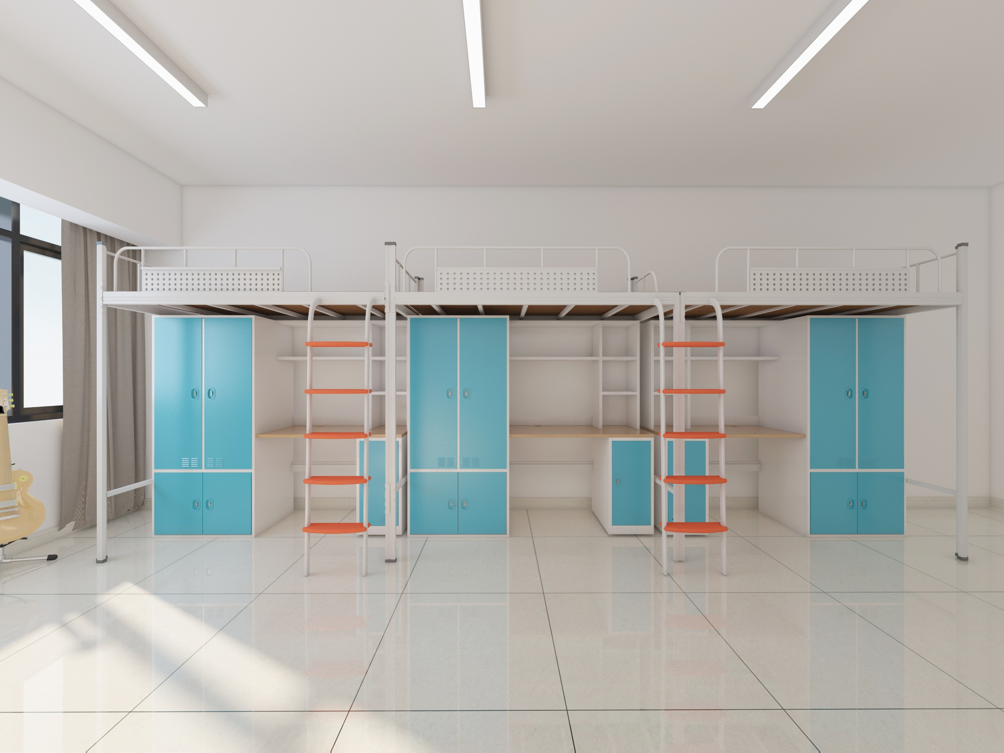 不同風格的雙層鐵床有著不同的功能